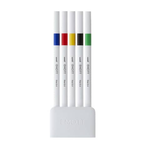 Fineliner Uni Emott  - 0,4 mm - vivid color - conf. 5 pezzi - M PEM-SY 5C 1